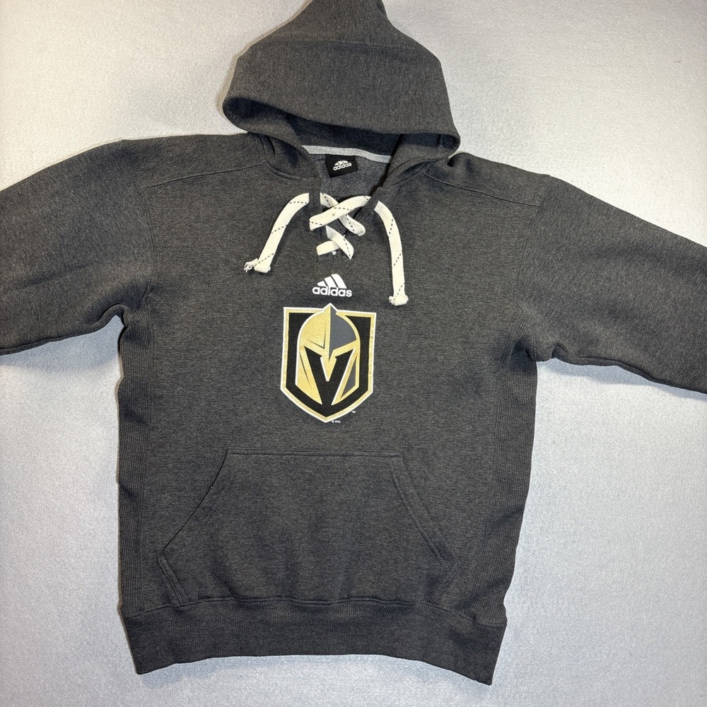 Adidas‎ Vegas Golden Knights Hoodie Mens Size Medium Grey Jersey Sweatshirt NHL